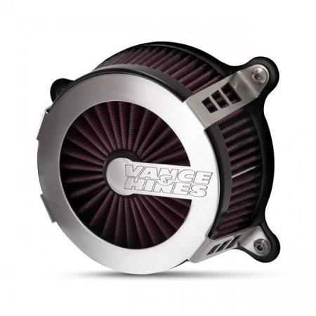 V&H, VO2 CAGE FIGHTER AIR CLEANER KIT. BRUSHED STAINLESS