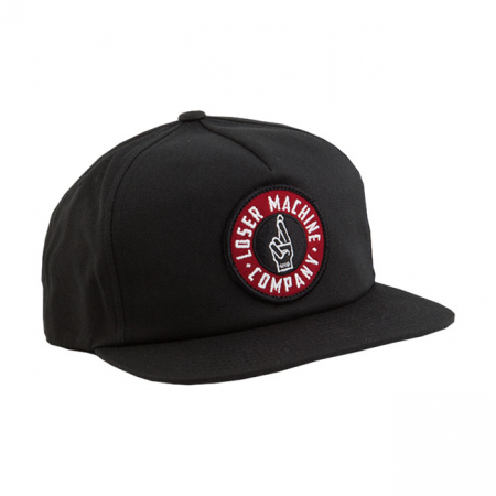 LOSER MACHINE GOOD LUCK SNAPBACK CAP BLACK