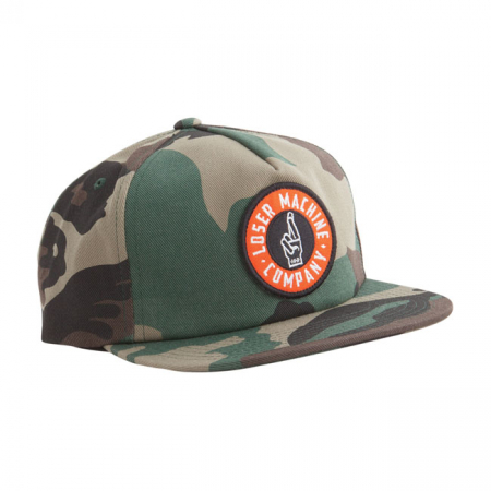 LOSER MACHINE GOOD LUCK SNAPBACK CAP CAMO