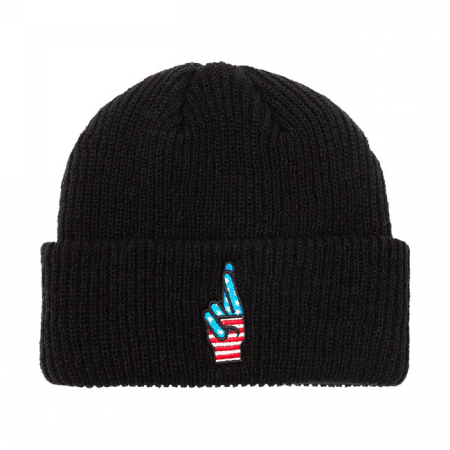 LOSER MACHINE DOUBLE CROSS BEANIE BLACK