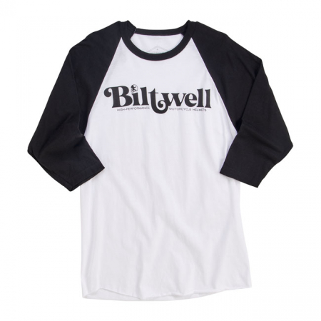 BILTWELL HIGH-PERF RAGLAN SHIRT BLACK/WHITE