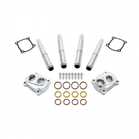 JIMS, M8 LOW PROFILE TAPPET AND PUSHROD COVER KIT. CHROME