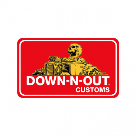 DOWN-N-OUT RAT ROD STICKER