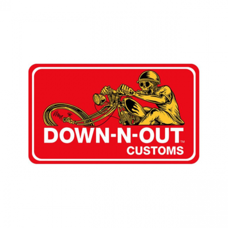 DOWN-N-OUT CHOPPER STICKER