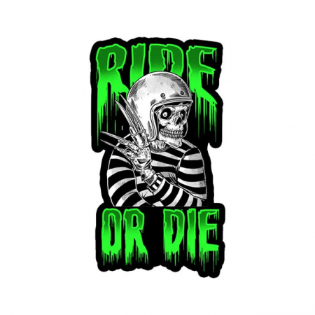 DOWN-N-OUT RIDE OR DIE STICKER