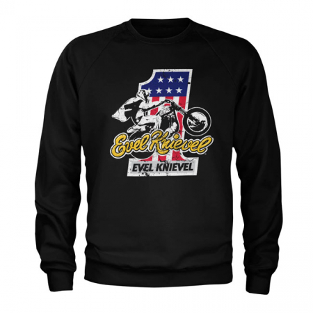 EVEL KNIEVEL NO. 1 SWEATSHIRT BLACK