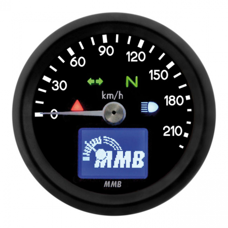 ELECTRONIC 48MM SPEEDO BASIC, 220 KM/H