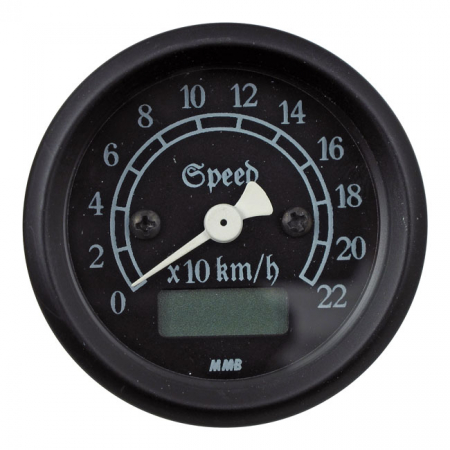 MMB 48MM ULTRA MINI ELECTRONIC SPEEDO CLASSIC BLACK