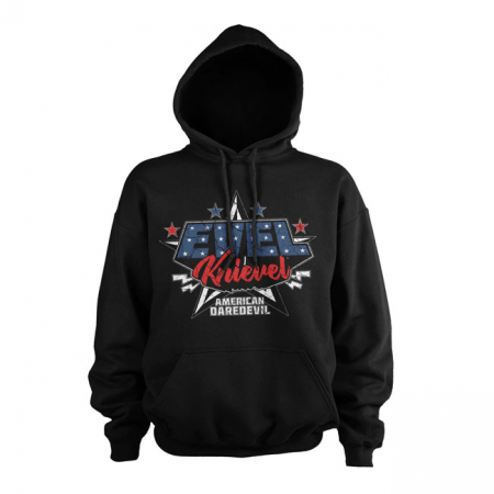 EVEL KNIEVEL AMERICAN DAREDEVIL HOODIE BLACK