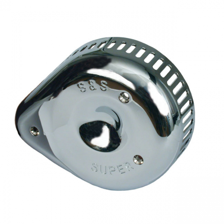 S&S, SUPER E/G AIR CLEANER COVER, SLASHER. CHROME