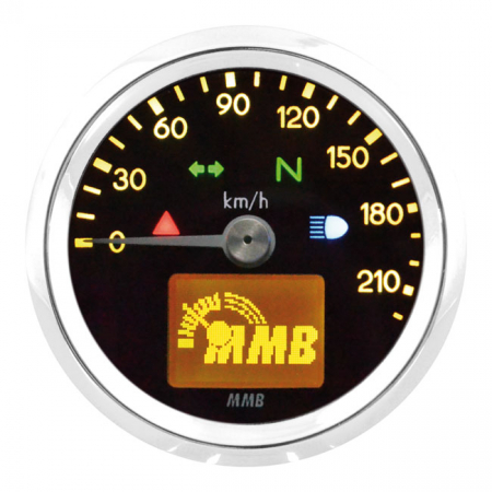 ELECTRONIC 48MM SPEEDO BASIC, 220 KM/H