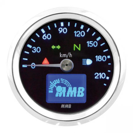 ELECTRONIC 48MM SPEEDO BASIC, 220 KM/H