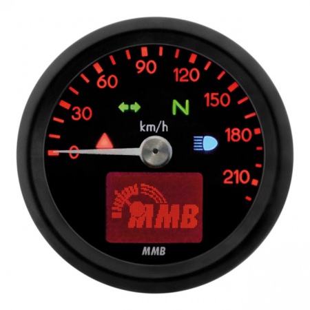 ELECTRONIC 48MM SPEEDO BASIC, 220 KM/H