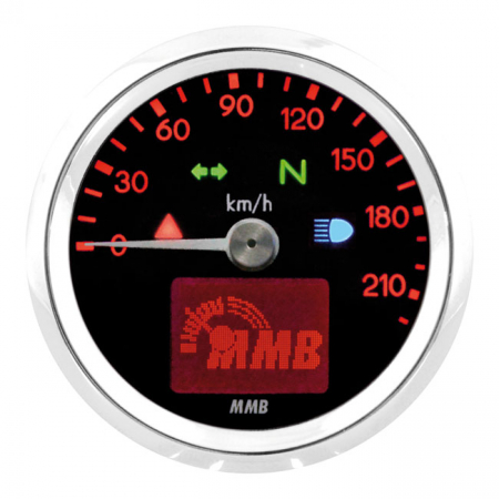 ELECTRONIC 48MM SPEEDO BASIC, 220 KM/H