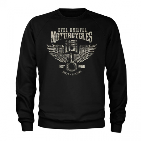 EVEL KNIEVEL MOTORCYCLES SWEATSHIRT BLACK