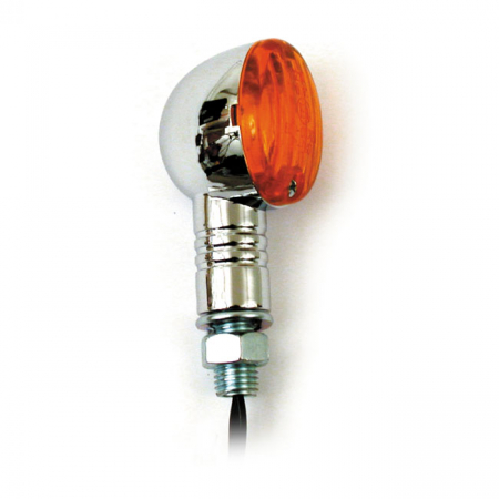 MICRO-FLASH, HALOGEN TURN SIGNAL. CHROME. AMBER LENS