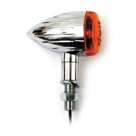 MINI BULLET, HALOGEN TURN SIGNALS. CHROME, GROOVED