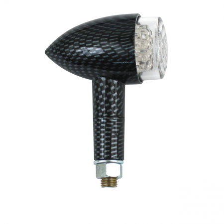 MINI BULLET TURN SIGNALS, CARBON (LED)