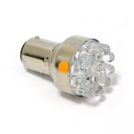 AMBER TAILLIGHT LED BULB, BAY15D SOCKET