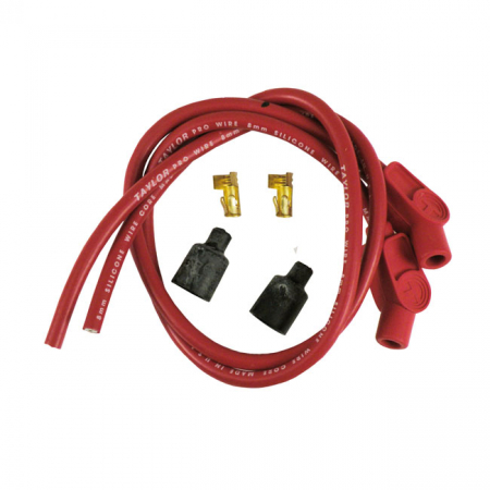 TAYLOR, 8MM UNIVERSAL METALLIC SPARK PLUG WIRE SET. RED