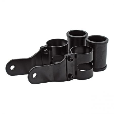 UNI-BASIC HEADLAMP BRACKET ASSEMBLY. BLACK. 38-42MM