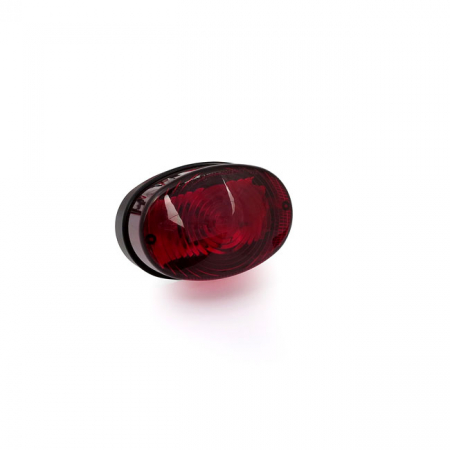 NY OVAL, TAILLIGHT. BLACK. RED LENS