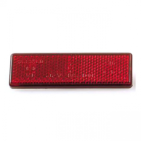 UNIVERSAL B-SEEN REFLECTOR. RECTANGULAR. 90X25MM. RED