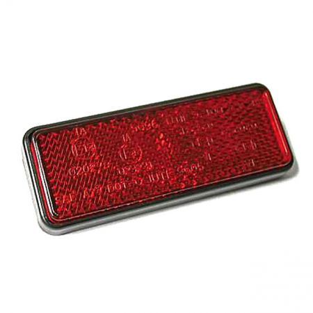 UNIVERSAL B-SEEN REFLECTOR. RECTANGULAR. 92X36MM. RED