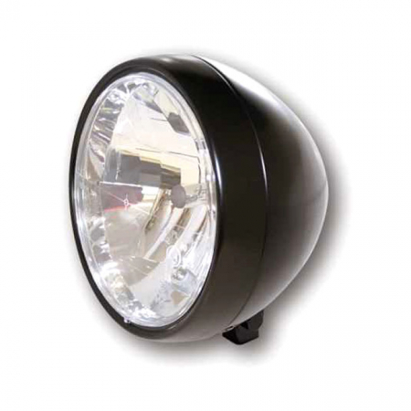 RANDALL, 6-1/2" H4 HEADLAMP. BOTTOM MOUNT. SATIN BLACK