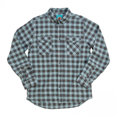 BILTWELL PACIFIC FLANNEL SHIRT GREY/AGAVE/BLACK