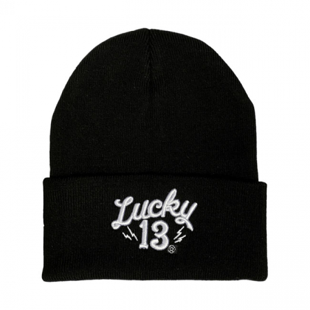 LUCKY 13 SHOCKER BEANIE BLACK