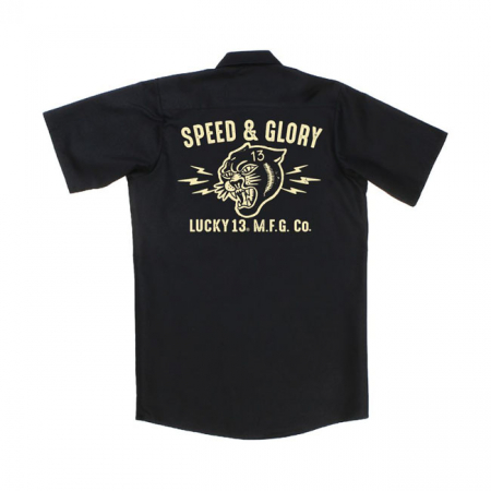 LUCKY 13 SPEED AND GLORY WORKSHIRT BLACK