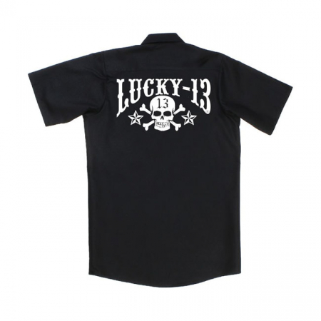 LUCKY 13 SKULL STARS WORKSHIRT BLACK