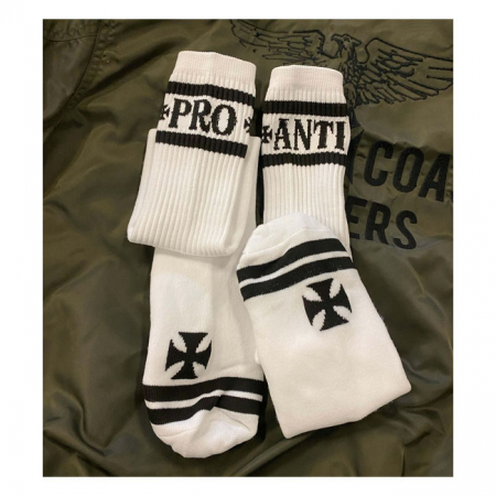 WCC PRO-ANTI KNEE HIGH SOCKS WHITE