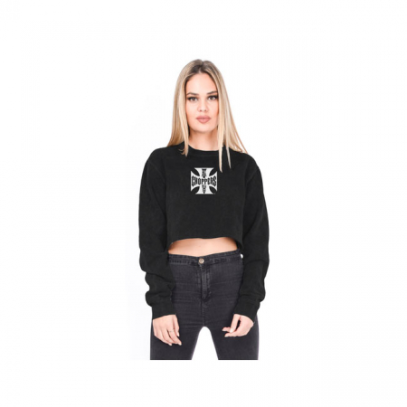 WCC OG CROP LADIES SWEAT BLACK