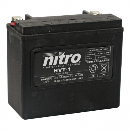 NITRO, AGM HVT BATTERY, 18AH 12V