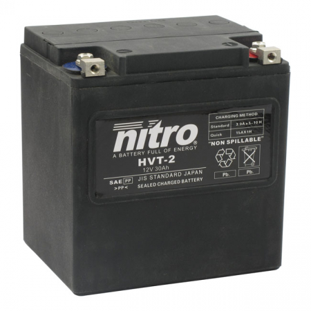 NITRO, AGM HVT BATTERY, 30AH 12V