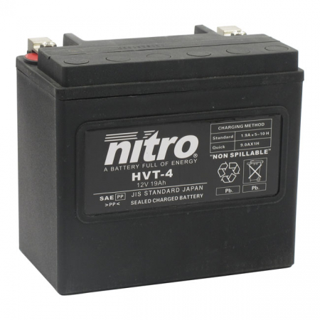 NITRO, AGM HVT BATTERY, 19AH 12V