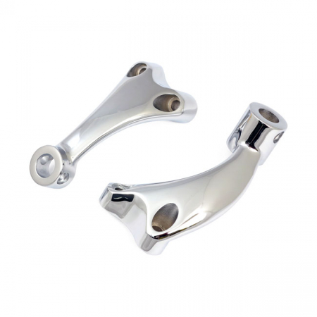 SPORTSTER FORWARD CONTROL FOOTPEG SUPPORT SET. CHROME