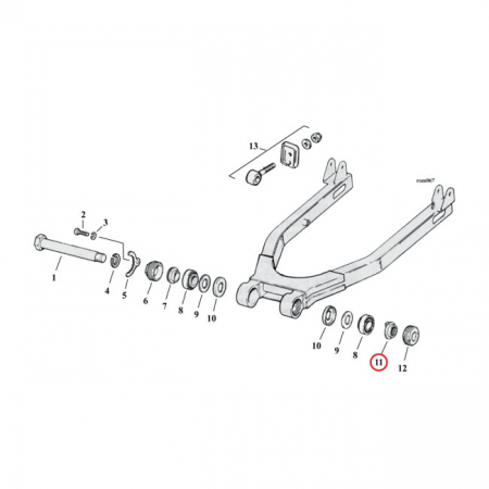 NUT, PIVOT SHAFT SWINGARM