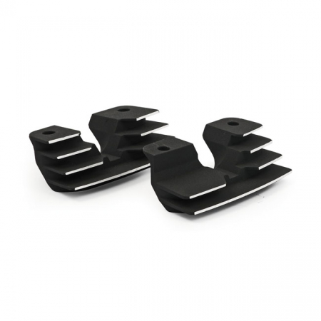 HEAD BOLT BRIDGE COVER SET. FINNED, BLACK