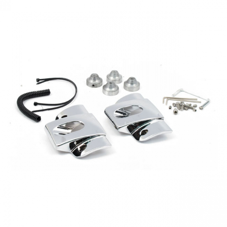 HEAD BOLT BRIDGE COVER SET. SMOOTH, CHROME