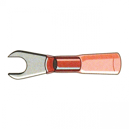 STANDARD CO, SPADE TERMINAL CONNECTORS #6. RED