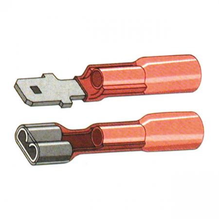 STANDARD CO, SLIDE-ON TERMINAL CONNECTORS 1/4". RED