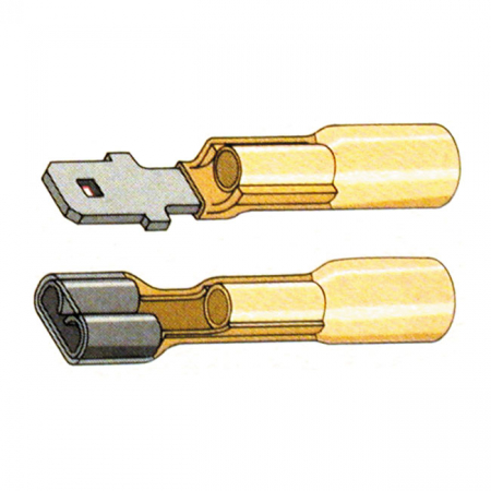 STANDARD CO, SLIDE-ON TERMINAL CONNECTORS 1/4". YELLOW