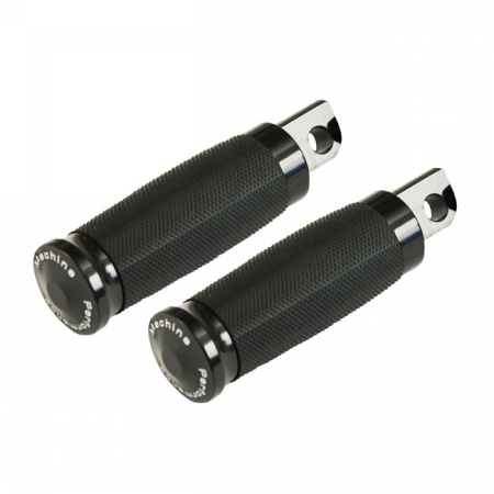 PM, CONTOUR RUBBER WRAPPED FOOT PEGS. BLACK