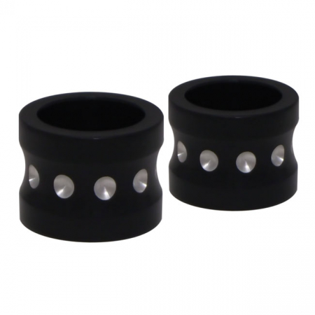 COVINGTONS, ALUMINUM FRONT AXLE SPACER SET. BLACK