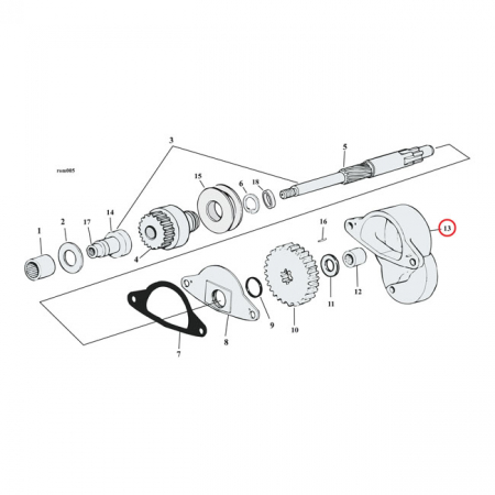 HOUSING, STARTER SHAFT