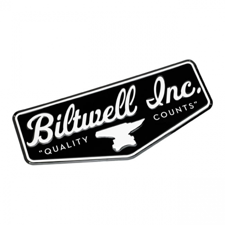 BILTWELL SHIELD SHOP SIGN BLACK/WHITE