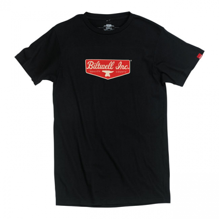 BILTWELL RED SHIELD T-SHIRT BLACK